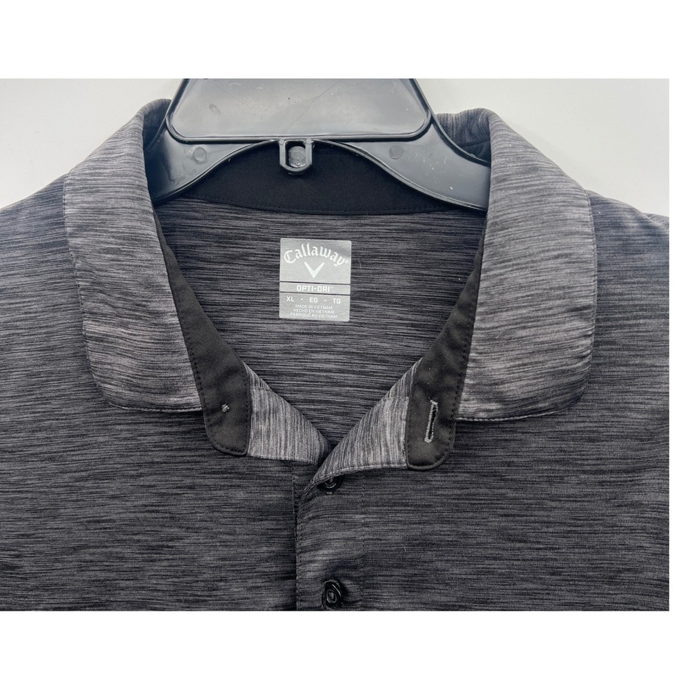 Callaway‎ Opti-Dri Mens Gray Heathered Short Sleeve Golf Polo Shirt XL